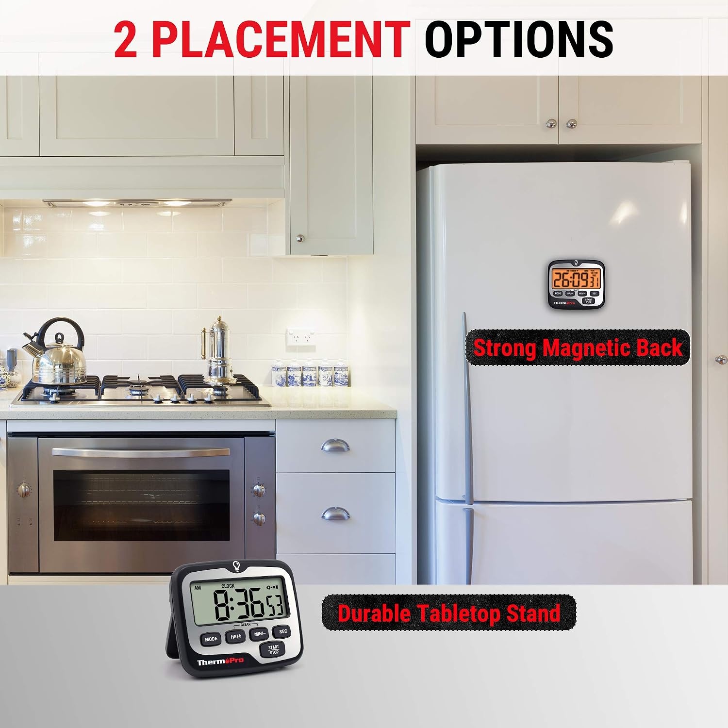image:imageTempPro TM01 Kitchen Timers for Cooking with Count Up Countdown Timer Digital Timer for Kids Students with Touch Backlight Study Timers for Classroom Teacher SuppliesPreviously ThermoProDigital Timer 2 Pack