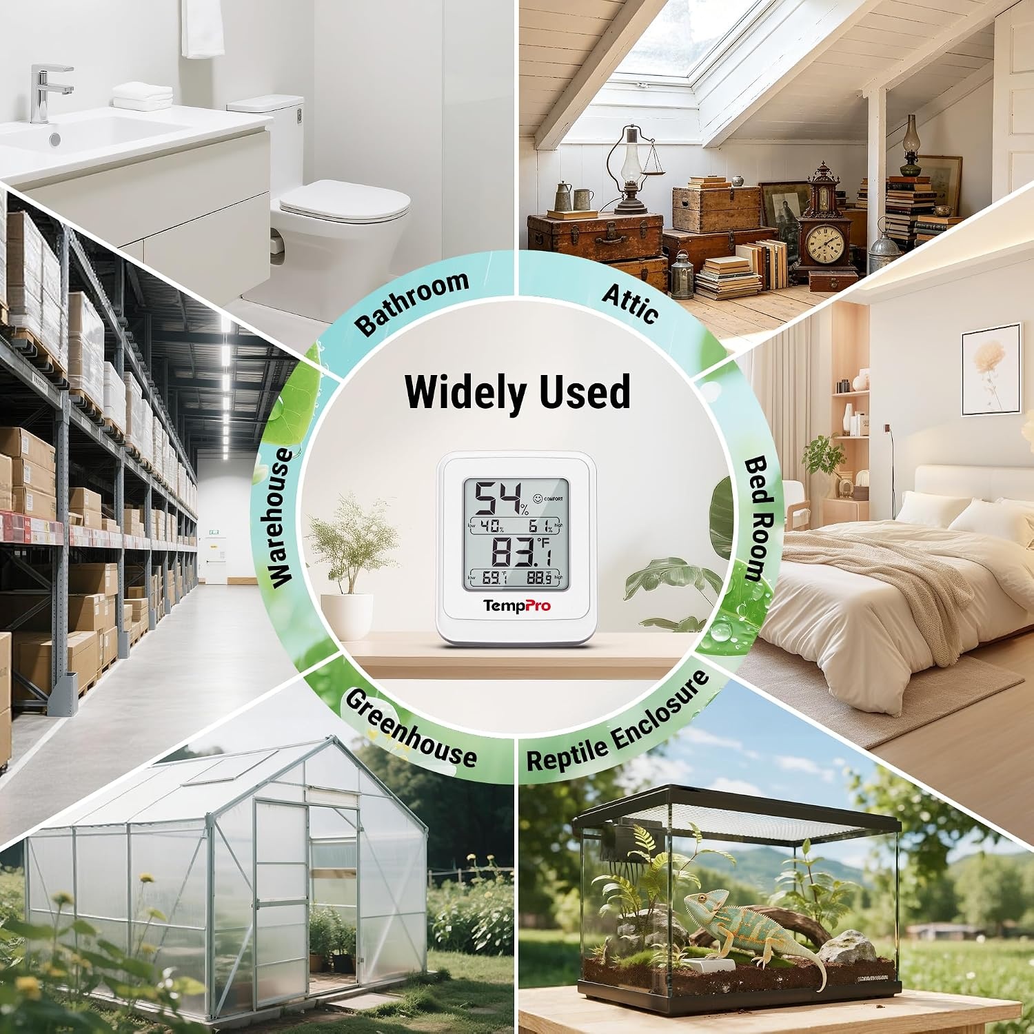 image:imageTempPro TP150 Digital Hygrometer Indoor Thermometer IPX5 HighHumidity Resistant Greenhouse Thermometer Temperature and Humidity Monitor HighLow Records Humidity Meter for Room Grow Tents Reptile1