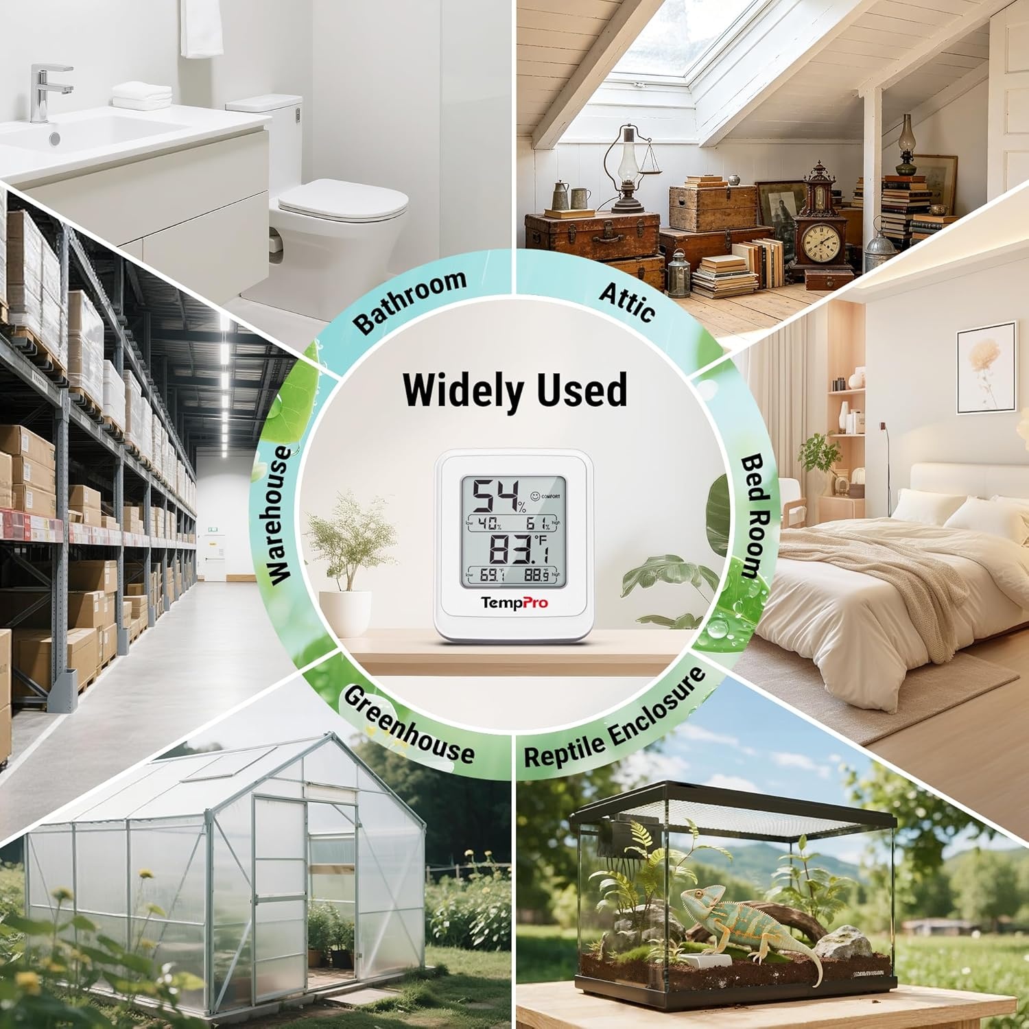 image:imageTempPro TP150 Digital Hygrometer Indoor Thermometer IPX5 HighHumidity Resistant Greenhouse Thermometer Temperature and Humidity Monitor HighLow Records Humidity Meter for Room Grow Tents Reptile2