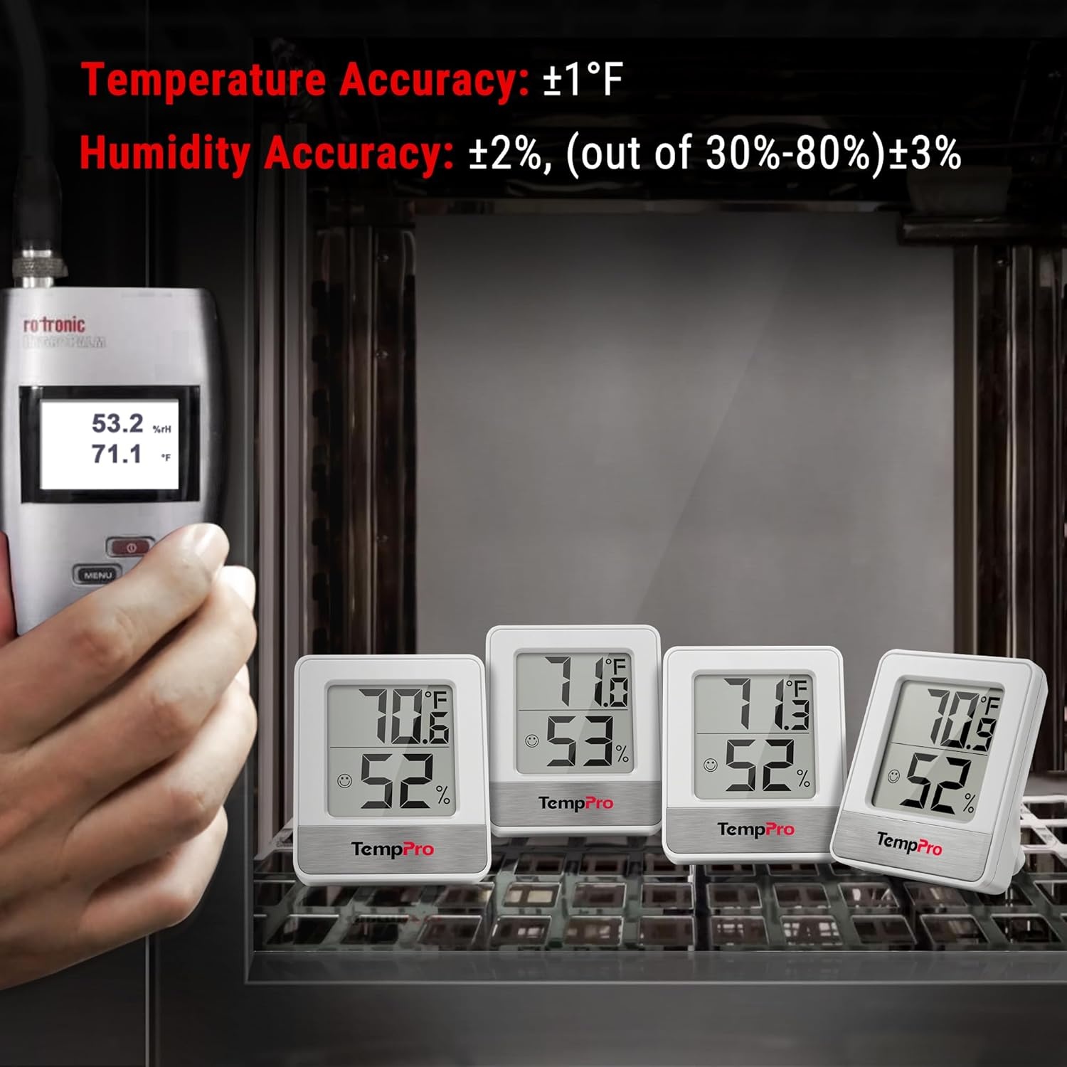 image:imageTempPro TP49 Digital Hygrometer Indoor Thermometer Humidity Meter Room Thermometer with Temperature and Humidity Monitor Mini Hygrometer Previously ThermoProWhite Indoor Thermometer