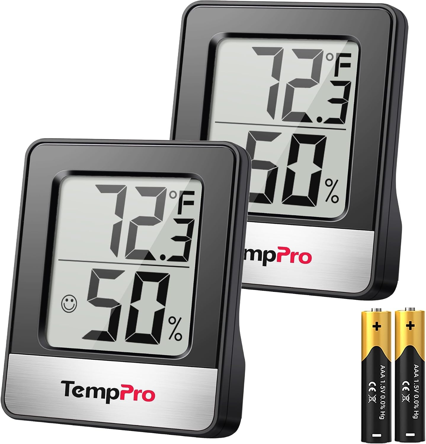 image:imageTempPro TP49 Digital Hygrometer Indoor Thermometer Humidity Meter Room Thermometer with Temperature and Humidity Monitor Mini Hygrometer Previously ThermoProBlack Indoor Thermometer