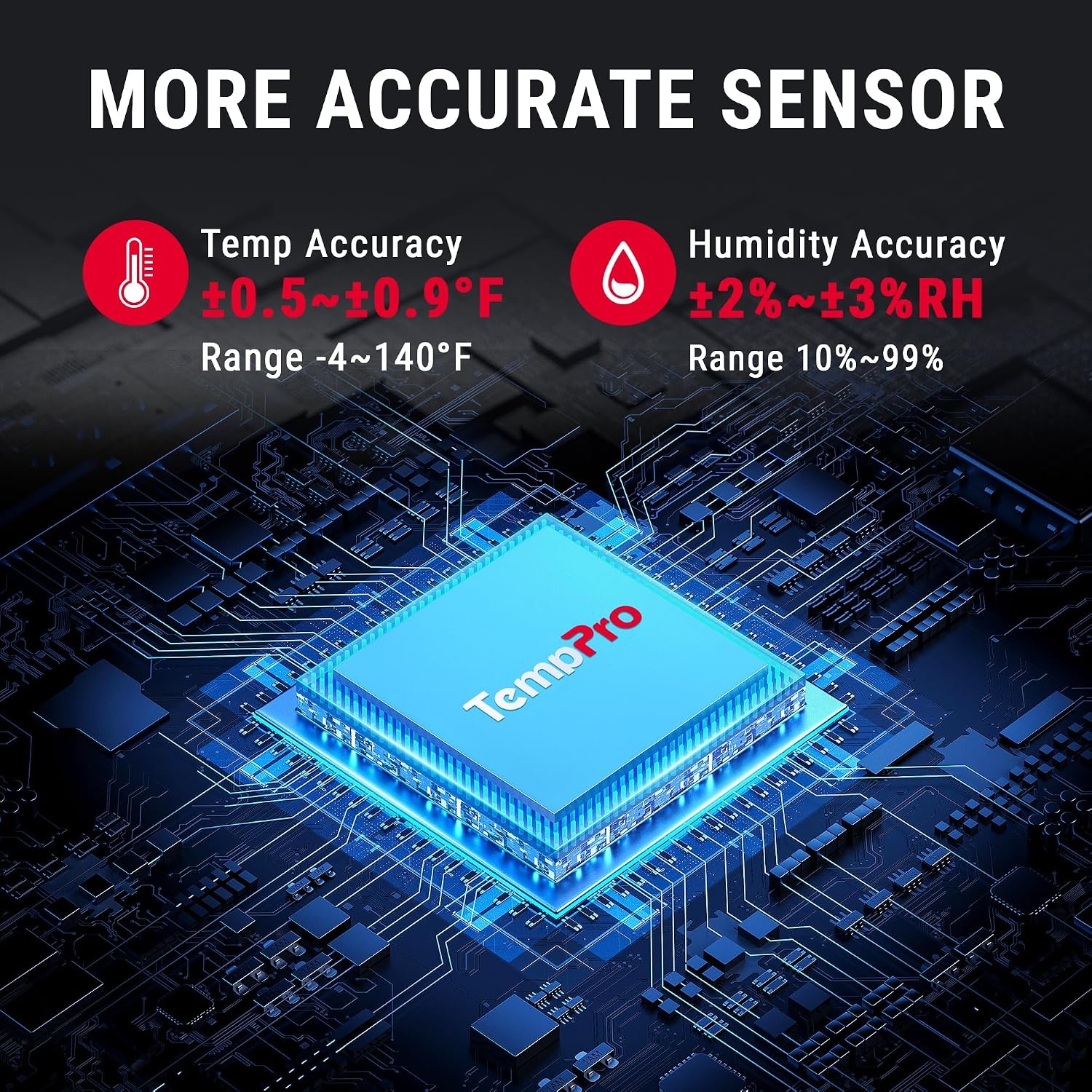 image:imageTempPro TempAir Bluetooth Thermometer Hygrometer 260 ft Temperature Sensor Greenhouse Thermometer with Remote App Control Temperature and Humidity Monitor with 2Year Data Logging Export3