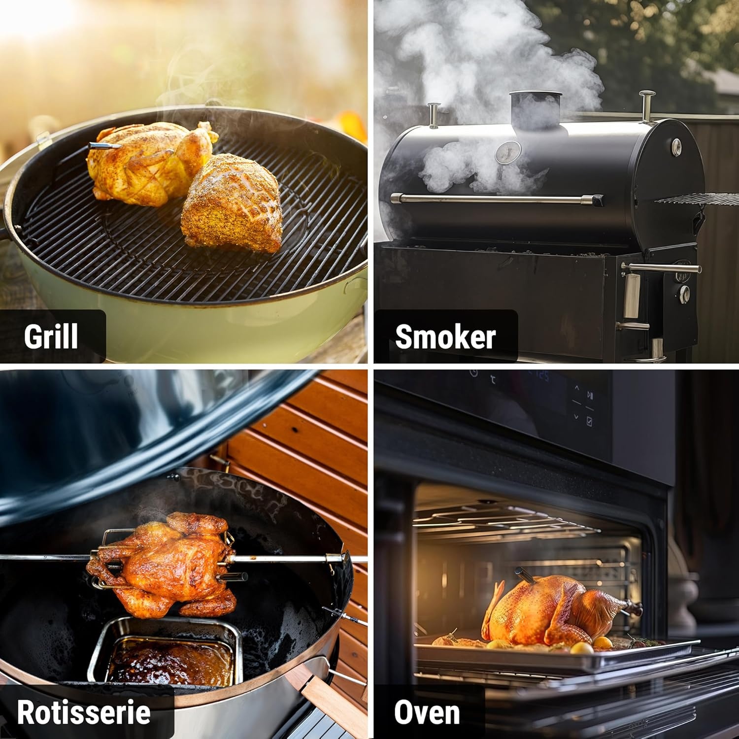 image:imageTempPro TempSpike 500ft Wireless Meat Thermometer with Upgraded Meat Probe Bluetooth Meat Thermometer for Cooking Kitchen Oven Smoker Rechargeable Wireless Thermometer for Backyard Grill BBQ GiftsBlack