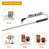 Official TempPro Stainless Steel Probe Replacement Stainless Meat Probe for TP25, TP27 (Golden)（Previously ThermoPro）(Black)