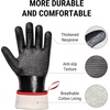 TempPro 932°F Heat Resistant BBQ Gloves, 14″ Waterproof Oven & Grill Gloves, Oil & Slip-Resistant Neoprene Oven Mitts for BBQ, Fire Pit, Rotisserie, Smoker Accessories Gifts (Previously ThermoPro)(14INCH)