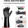 TempPro 932°F Heat Resistant BBQ Gloves, 14″ Waterproof Oven & Grill Gloves, Oil & Slip-Resistant Neoprene Oven Mitts for BBQ, Fire Pit, Rotisserie, Smoker Accessories Gifts (Previously ThermoPro)(17INCH)