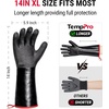 TempPro 932°F Heat Resistant BBQ Gloves, 14″ Waterproof Oven & Grill Gloves, Oil & Slip-Resistant Neoprene Oven Mitts for BBQ, Fire Pit, Rotisserie, Smoker Accessories Gifts (Previously ThermoPro)(14INCH)