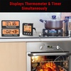 TempPro Digital Meat Thermometer for Cooking and Grilling, BBQ Food Thermometer with Backlight and Kitchen Timer, Grill Temperature Probe Thermometer for Smoker, Oven, Baking,Oil(Previously ThermoPro)(Black Orange)