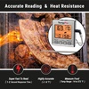 TempPro Digital Meat Thermometer for Cooking and Grilling, BBQ Food Thermometer with Backlight and Kitchen Timer, Grill Temperature Probe Thermometer for Smoker, Oven, Baking,Oil(Previously ThermoPro)(Light Silver)