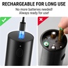 TempPro Electric Salt and Pepper Grinder Set Rechargeable, 110ml Automatic Pepper Grinder Shakers with External Adjustment, Refillable Pepper Mill Set for House Warming Gifts(Previously ThermoPro)
