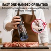 TempPro Electric Salt and Pepper Grinder Set Rechargeable, 110ml Automatic Pepper Grinder Shakers with External Adjustment, Refillable Pepper Mill Set for House Warming Gifts(Previously ThermoPro)