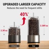 TempPro Electric Salt and Pepper Grinder Set, Rechargeable Salt Grinder Set | Salt and Pepper Shakers with 6 External Adjustable Settings, Foodgrade Stainless Steel Salt and Pepper Set for Him Dad Father