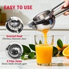 TempPro Lemon Lime Squeezer, 304 Stainless Steel Hand Press Citrus Juicer | Grooved Bowl, Heavy-Duty Hinged Handle, High Juice Yield, Easy to Use & Dishwasher Safe