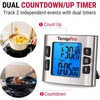 TempPro TM02 24H Digital Timer with Dual Kitchen Timers for Cooking, Magnetic Timer Clock with Adjustable Alarm Volume & LCD Backlit Display, Classroom Timer for Kids & Teachers(Previously ThermoPro)(2)