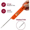 TempPro TP03B Digital Meat Thermometer for Cooking, Instant Read Thermometer with Backlight, Kitchen Food Thermometer for Grill Smoker BBQ Oil Deep Fry Candy Bread Coffee (Previously ThermoPro)(Persimmon orange)
