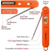 TempPro TP03B Digital Meat Thermometer for Cooking, Instant Read Thermometer with Backlight, Kitchen Food Thermometer for Grill Smoker BBQ Oil Deep Fry Candy Bread Coffee (Previously ThermoPro)(Persimmon orange)