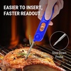 TempPro TP03B Digital Meat Thermometer for Cooking, Instant Read Thermometer with Backlight, Kitchen Food Thermometer for Grill Smoker BBQ Oil Deep Fry Candy Bread Coffee (Previously ThermoPro)(Blue)