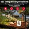 TempPro TP150 Digital Hygrometer Indoor Thermometer, IPX5 High-Humidity Resistant Greenhouse Thermometer Temperature and Humidity Monitor, High/Low Records Humidity Meter for Room Grow Tents, Reptile(2)