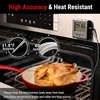 TempPro TP16 Large LCD Digital Meat Thermometer for Cooking, Smoking, Grilling, BBQ Food Temperature Indicator with Clock Timer and Stainless Steel Probe, Black(Previously ThermoPro)(Light Silver)
