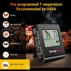 TempPro TP16 Large LCD Digital Meat Thermometer for Cooking, Smoking, Grilling, BBQ Food Temperature Indicator with Clock Timer and Stainless Steel Probe, Black(Previously ThermoPro)(Pure Black)