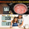 TempPro TP16 Large LCD Digital Meat Thermometer for Cooking, Smoking, Grilling, BBQ Food Temperature Indicator with Clock Timer and Stainless Steel Probe, Black(Previously ThermoPro)(Pure Black)