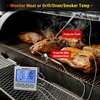 TempPro TP17 Dual Probe Digital Cooking Meat Thermometer Large LCD Backlight Food Grill Thermometer with Timer Mode for Smoker Kitchen Oven BBQ, Silver (Previously ThermoPro)(2-probes)