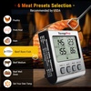TempPro TP17 Dual Probe Digital Cooking Meat Thermometer Large LCD Backlight Food Grill Thermometer with Timer Mode for Smoker Kitchen Oven BBQ, Silver (Previously ThermoPro)(2-probes)