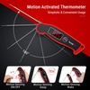TempPro TP19 Waterproof Digital Meat Thermometer for Grilling with Ambidextrous Backlit & Thermocouple Instant Read Kitchen Cooking Food Thermometer for Candy Water Grill Smoker (Previously ThermoPro)(Bright Red)
