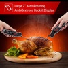 TempPro TP19 Waterproof Digital Meat Thermometer for Grilling with Ambidextrous Backlit & Thermocouple Instant Read Kitchen Cooking Food Thermometer for Candy Water Grill Smoker (Previously ThermoPro)(Grey)