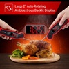 TempPro TP19 Waterproof Digital Meat Thermometer for Grilling with Ambidextrous Backlit & Thermocouple Instant Read Kitchen Cooking Food Thermometer for Candy Water Grill Smoker (Previously ThermoPro)(Bright Red)