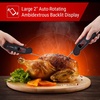 TempPro TP19 Waterproof Digital Meat Thermometer for Grilling with Ambidextrous Backlit & Thermocouple Instant Read Kitchen Cooking Food Thermometer for Candy Water Grill Smoker (Previously ThermoPro)(Pitch-black)