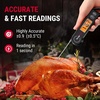 TempPro TP19H 1 Sec Digital Meat Thermometer for Cooking | Instant Read Food Thermometer with Motion Wake for BBQ Grill Oil Fry Candy, Gifts for Men Dad Husband (Previously ThermoPro)(Pitch-black)