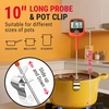 TempPro TP509 Candy Thermometer with Pot Clip, 10″ Long Probe Instant Read Meat Food Thermometer with LCD, Cooking Oil Deep Frying Thermometer for Brewing Fathers Day Gift (Previously ThermoPro)