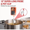 TempPro TP510 Waterproof Digital Candy Thermometer with Pot Clip, 10″ Long Probe Instant Read Food Cooking Meat Thermometer for Grilling BBQ Deep Fry Oil Fathers Day Gift (Previously ThermoPro)(Temperature Guide)