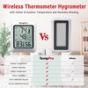 TempPro TP60 Wireless Indoor Outdoor Thermometer Hygrometer with Large LCD Display, No Hub or App Required, 500ft Wireless Range for Home Greenhouse Garage RV (Previously ThermoPro)(500ft)