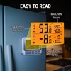 TempPro TempAir Wireless Freezer Fridge Thermometer with Alarm | High Accuracy and Rechargeable Refrigerator Thermometer with Backlit LCD Display,Battery Included(White Freezer Thermometer)