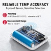 TempPro TempAir Wireless Freezer Fridge Thermometer with Alarm | High Accuracy and Rechargeable Refrigerator Thermometer with Backlit LCD Display,Battery Included(White Freezer Thermometer)