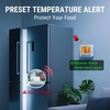 TempPro TempAir Wireless Freezer Fridge Thermometer with Alarm | High Accuracy and Rechargeable Refrigerator Thermometer with Backlit LCD Display,Battery Included(White Freezer Thermometer)