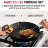 TempPro TempScan Infrared Thermometer Gun with Super Long Meat Probe | Temperature Gun with Laser for Pizza Oven Accessories, Grill Thermometer Gun Meat Thermometer for Cooking BBQ HVAC Car Engine