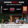 TempPro TempSpike 1000FT Wireless Meat Thermometer Digital with 2 Probes | RF Technology, Wire-Free IPX8 Probes, Alarms, Large Backlit LCD, Food Thermometer Cooking Turkey, Smoker, BBQ, Grill Gift(2000ft Red)