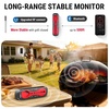 TempPro TempSpike 500ft Wireless Meat Thermometer with Upgraded Meat Probe | Bluetooth Meat Thermometer for Cooking Kitchen Oven Smoker, Rechargeable Wireless Thermometer for Backyard Grill BBQ Gifts(Dark Red)