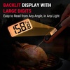 TempPro TempSwift 1 Sec Meat Thermometer Digital for Kitchen Cooking Food | 3.9 inches Long Probe, Calibration, Backlight, Bread Baking Sourdough Liquids Candy Making Accessories (Previously ThermoPro)(Orange)