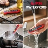 TempPro TempSwift 1 Sec Meat Thermometer Digital for Kitchen Cooking Food | 3.9 inches Long Probe, Calibration, Backlight, Bread Baking Sourdough Liquids Candy Making Accessories (Previously ThermoPro)(Red)