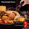 TempPro TempSwift Instant Read Meat Thermometer Digital | Cooking Thermometer with Large Auto-Rotating LCD Display, Waterproof Food Thermometer Digital for Kitchen, BBQ or Grill