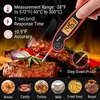 TempPro TempSwift Instant Read Meat Thermometer for Cooking | Waterproof Digital Food Thermometer with Large Backlit LCD, Kitchen Thermometer for Grilling, Smoking & Candy Making(Red)