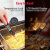 TempPro TempSwift Instant Read Meat Thermometer for Cooking | Waterproof Digital Food Thermometer with Large Backlit LCD, Kitchen Thermometer for Grilling, Smoking & Candy Making(Red)