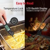TempPro TempSwift Instant Read Meat Thermometer for Cooking | Waterproof Digital Food Thermometer with Large Backlit LCD, Kitchen Thermometer for Grilling, Smoking & Candy Making(Black)