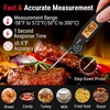 TempPro TempSwift Instant Read Meat Thermometer for Cooking | Waterproof Digital Food Thermometer with Large Backlit LCD, Kitchen Thermometer for Grilling, Smoking & Candy Making(Black)