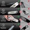 TempPro TempSwift Rechargeable Digital Meat Thermometer for Cooking | 2 Probes Food Thermometer with Stainless Steel Design, Cooking Thermometer with Alarm & Backlight for BBQ Grill Smoker Oven(Silver)