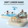 TempPro Waterproof Wireless Pool Thermometer Easy Read, Digital Pool Thermometer Floating for Swimming Pool, Hot Tub, Cold Plunge, Pond, Upgraded IPX8 Water Temperature Monitor (Previously ThermoPro)(500FT Remote)